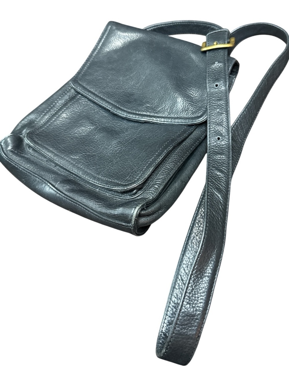 Lucky Brand Black Leather Crossbody Shoulder Bag - Picture 5 of 7